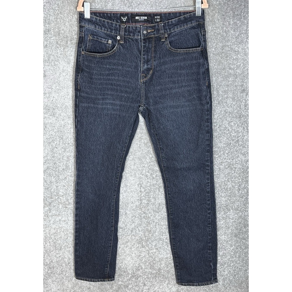 Vintage MBX Denim Los Angeles Jeans Mens Size 32x32 Blue Stretch Straight‎ Leg